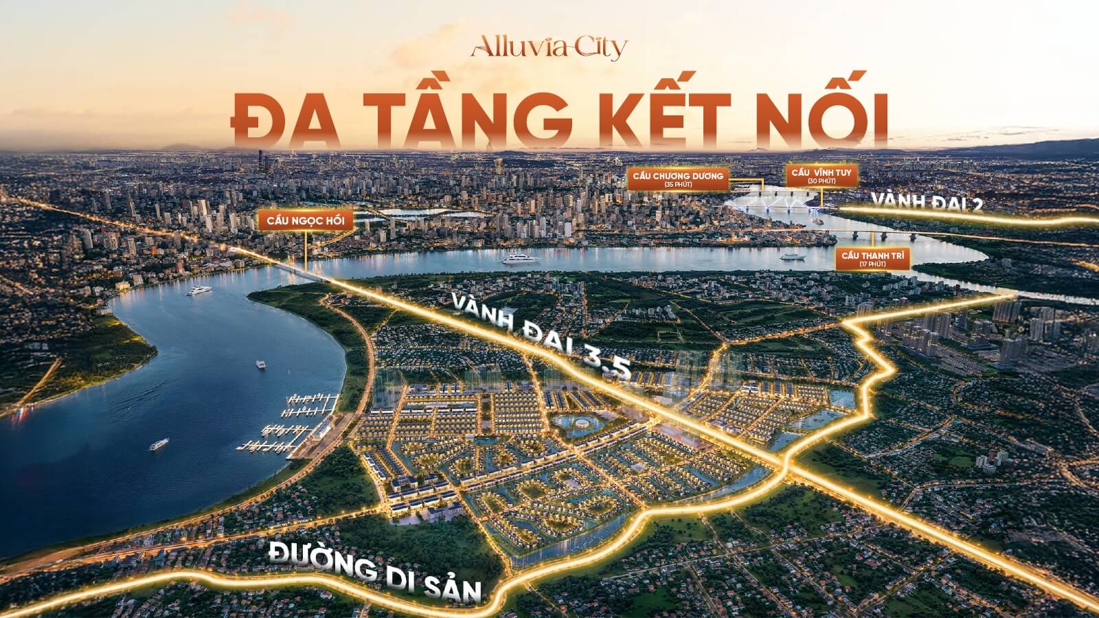  Alluvia City: Đa Tầng Kết Nối Với Các Tuyến Vành Đai và Cầu Ngọc Hồi