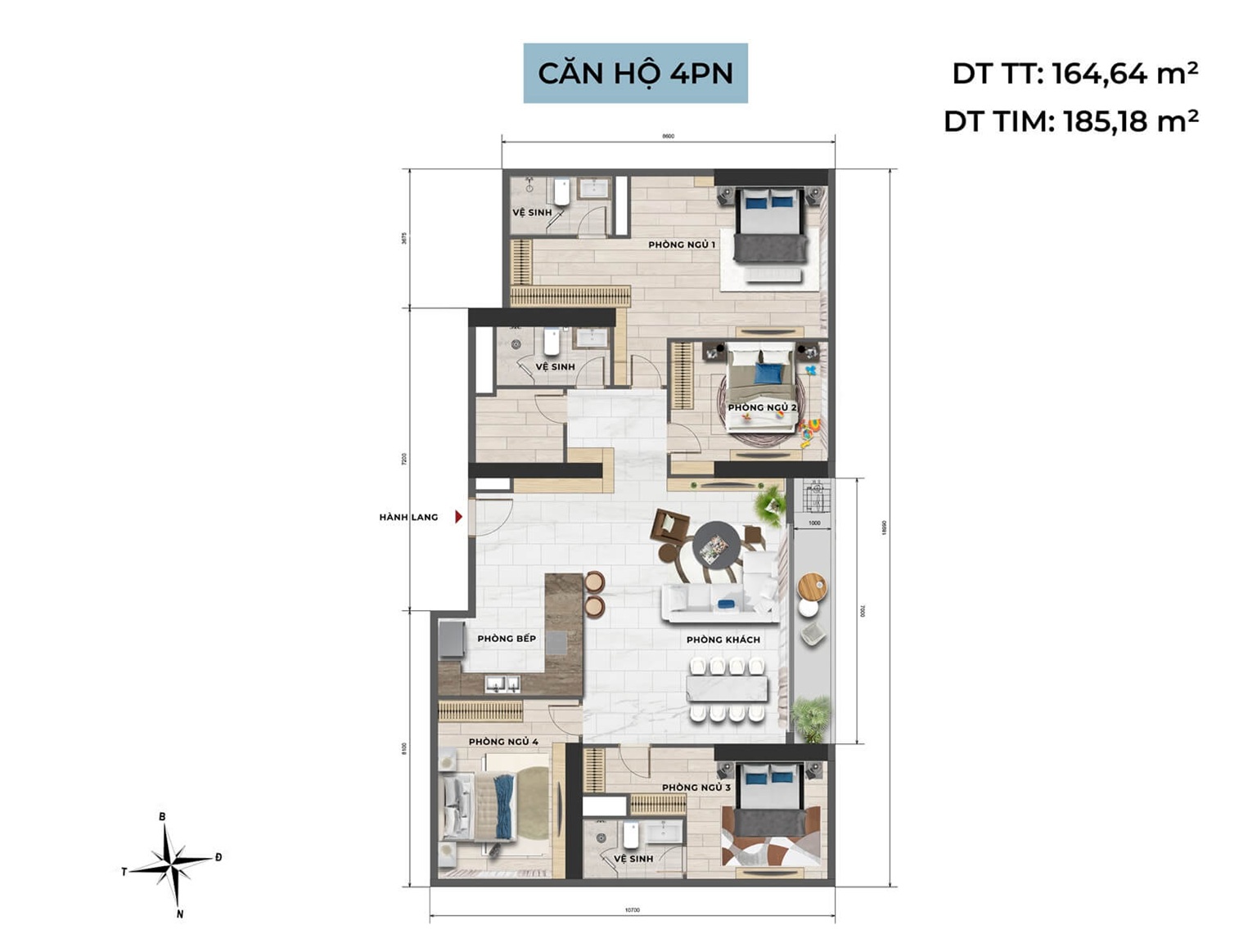 căn hộ 4 phòng ngủ dự án alluvia city văn giang hưng yên