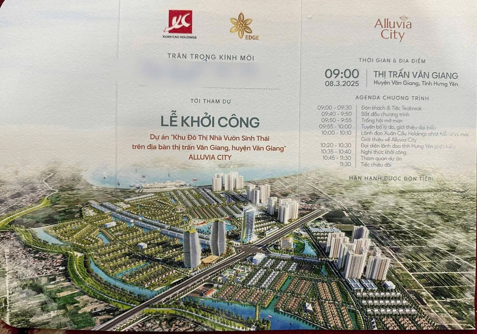 Xuân Cầu Holdings khởi công dự án Alluvia City tại Văn Giang Hưng Yên