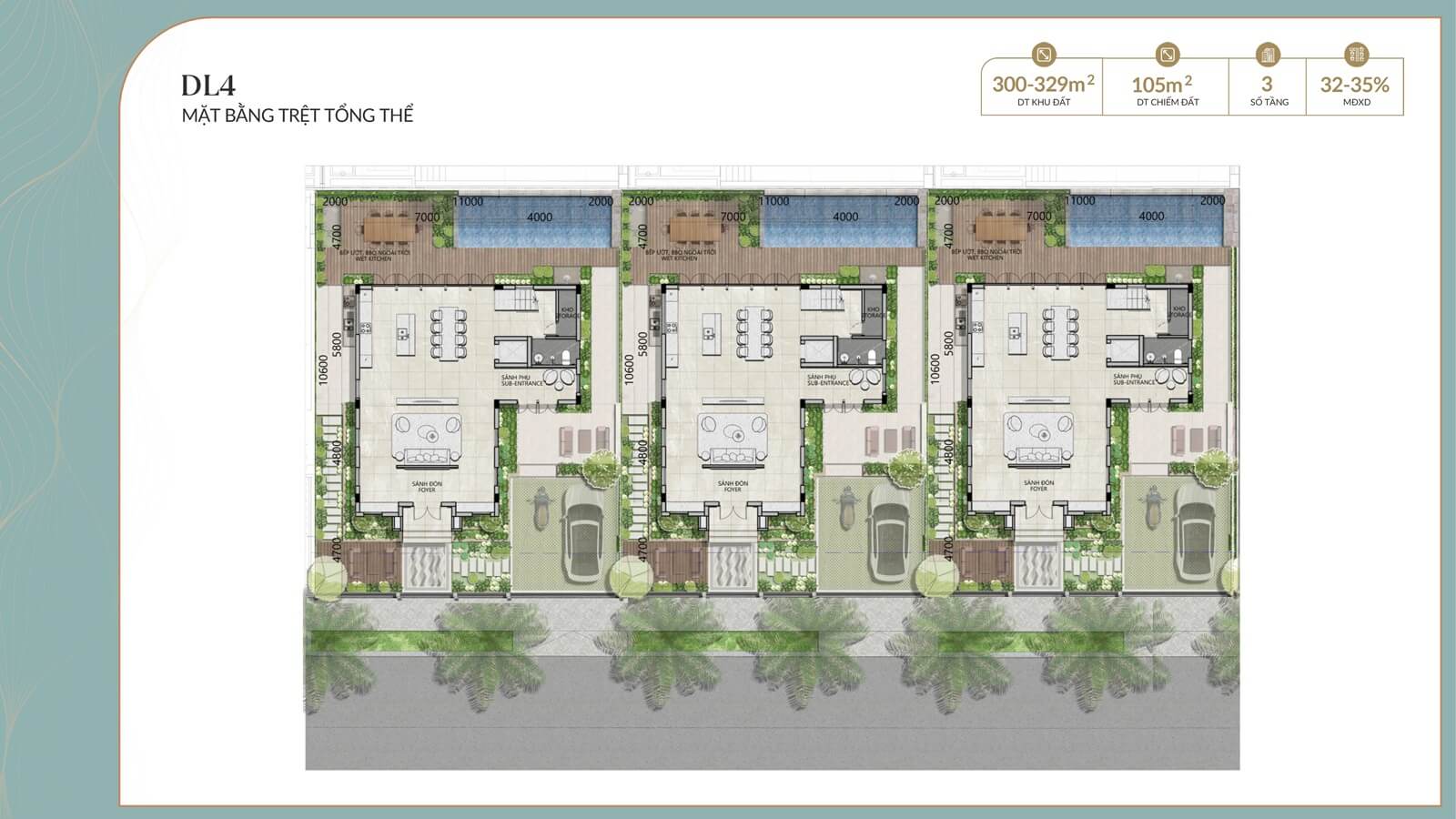 mặt bằng biệt thự đơn lập alluvia city văn giang hưng yên