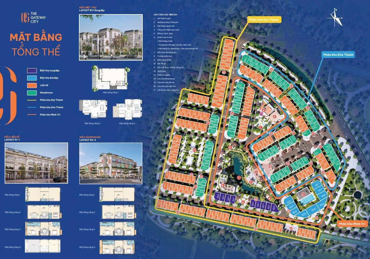 mặt bằng dự án the gateway city ân thi