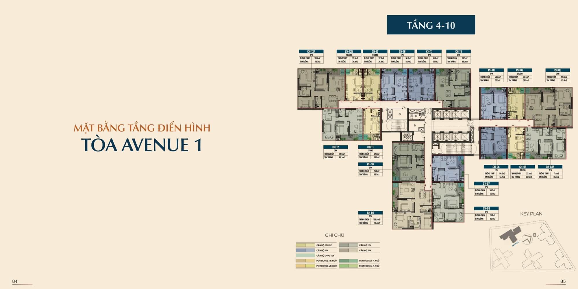 mặt bằng tòa avenue 1 dự án alluvia sunshine marina hưng yên