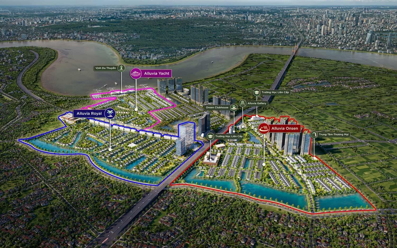 vị trí phân khu alluvia royal dự án alluvia city văn giang