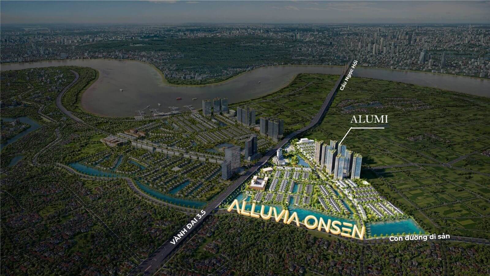 vị trí phân khu alumi dự án alluvia city văn giang