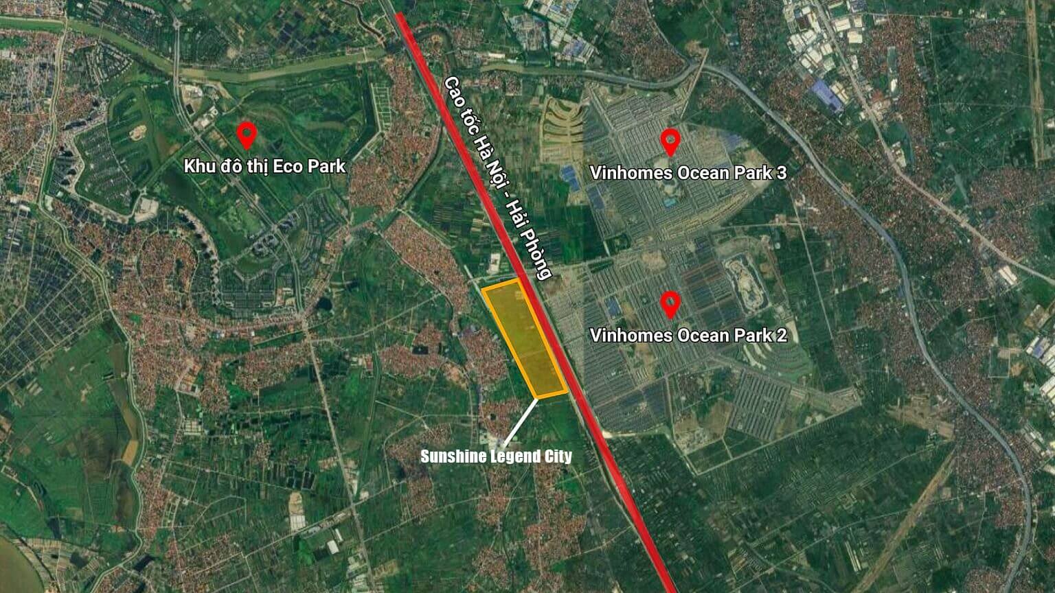 vị trí dự án sunshine legend city văn giang